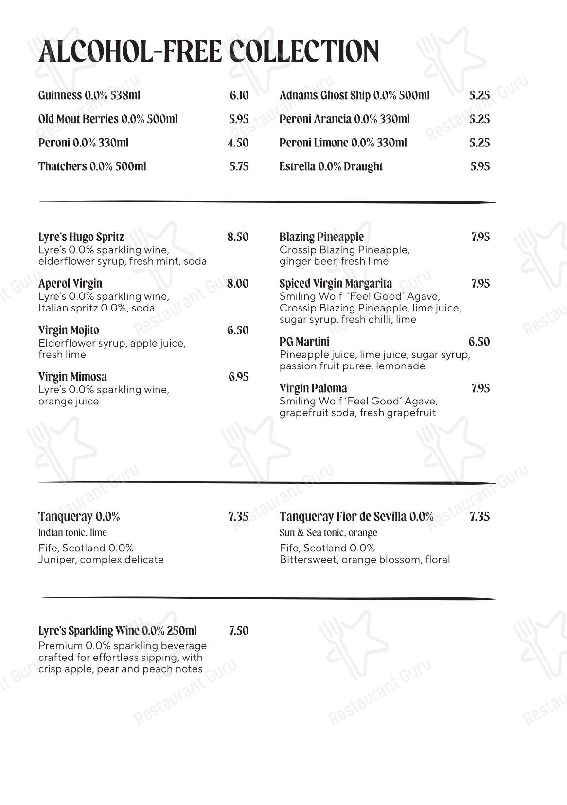 The George Inn в Лонгбридже Деверилл - Catering Menu