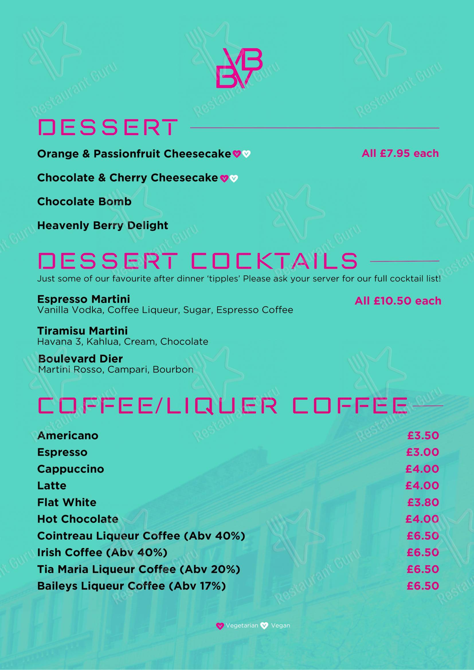Крафт меню паба и бара Velvet Hotel, Bar & Brasserie