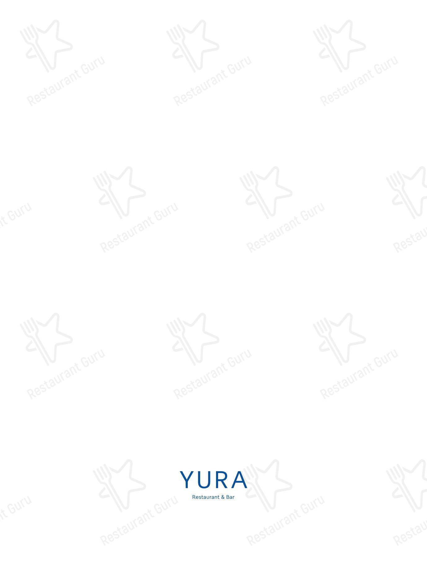 Меню ресторана Yura - Buffet Menu
