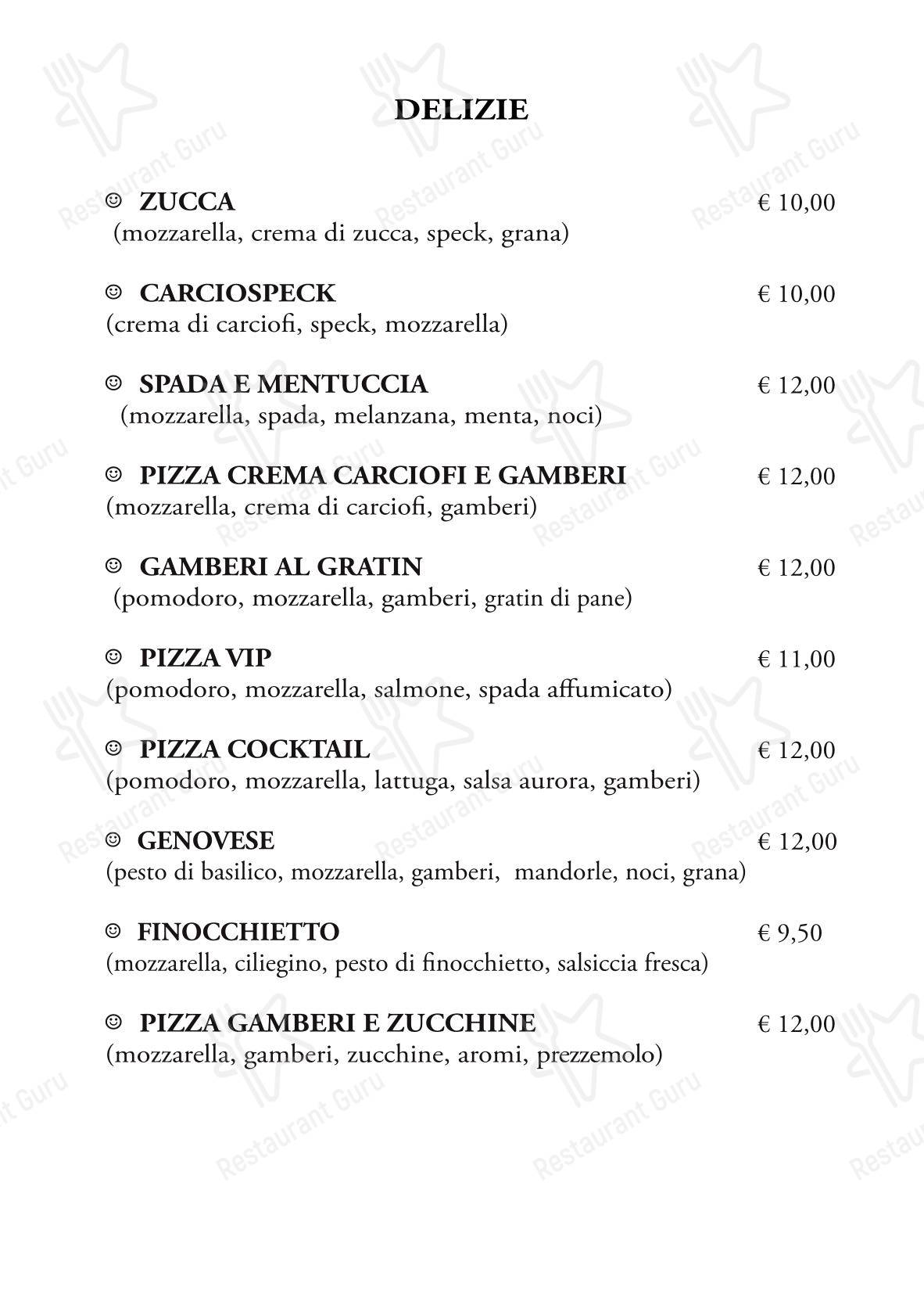 Меню пиццерии Cuccagna In Ragusa - Меню