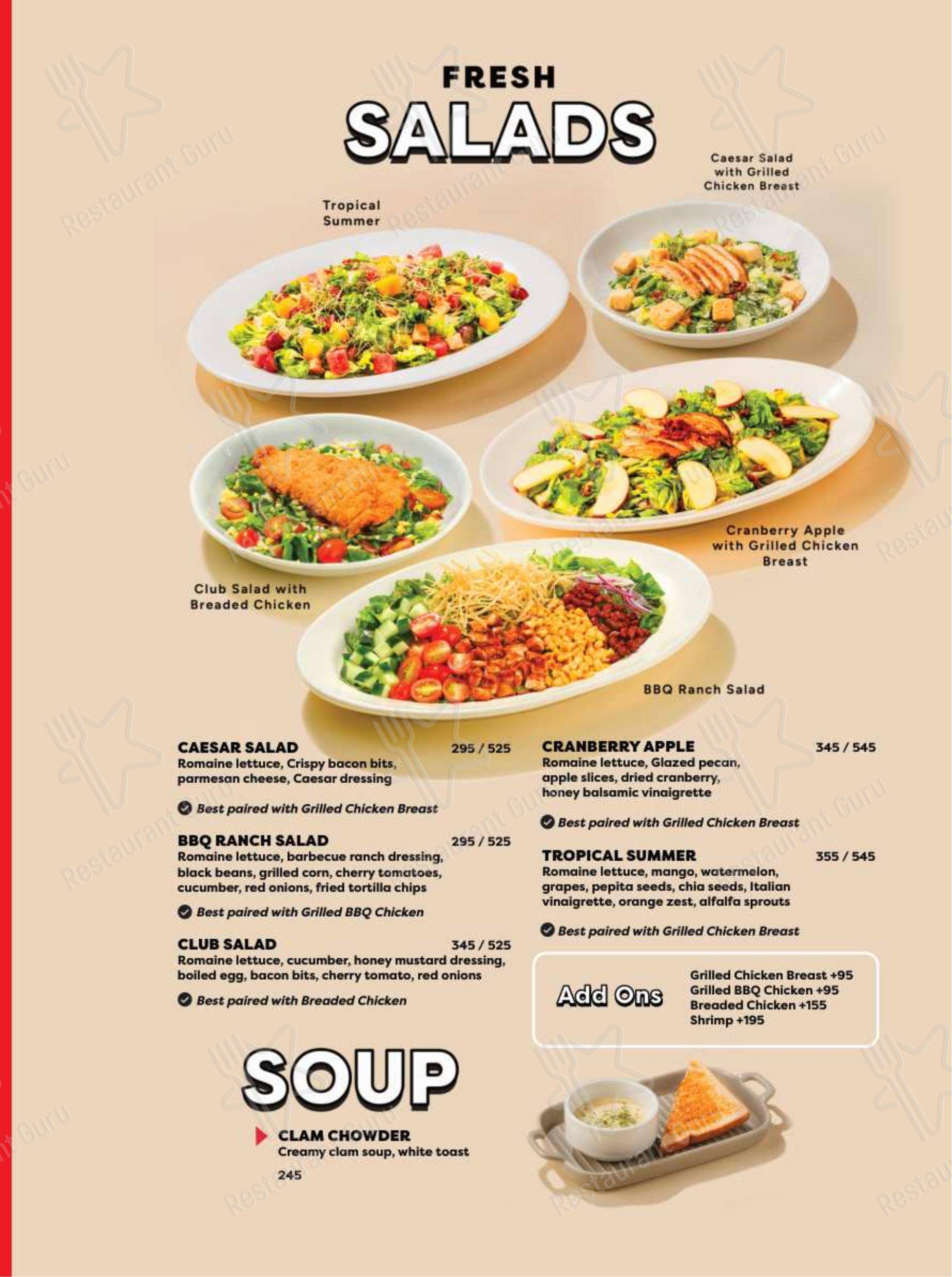 Denny's в Санта-Росе - Меню