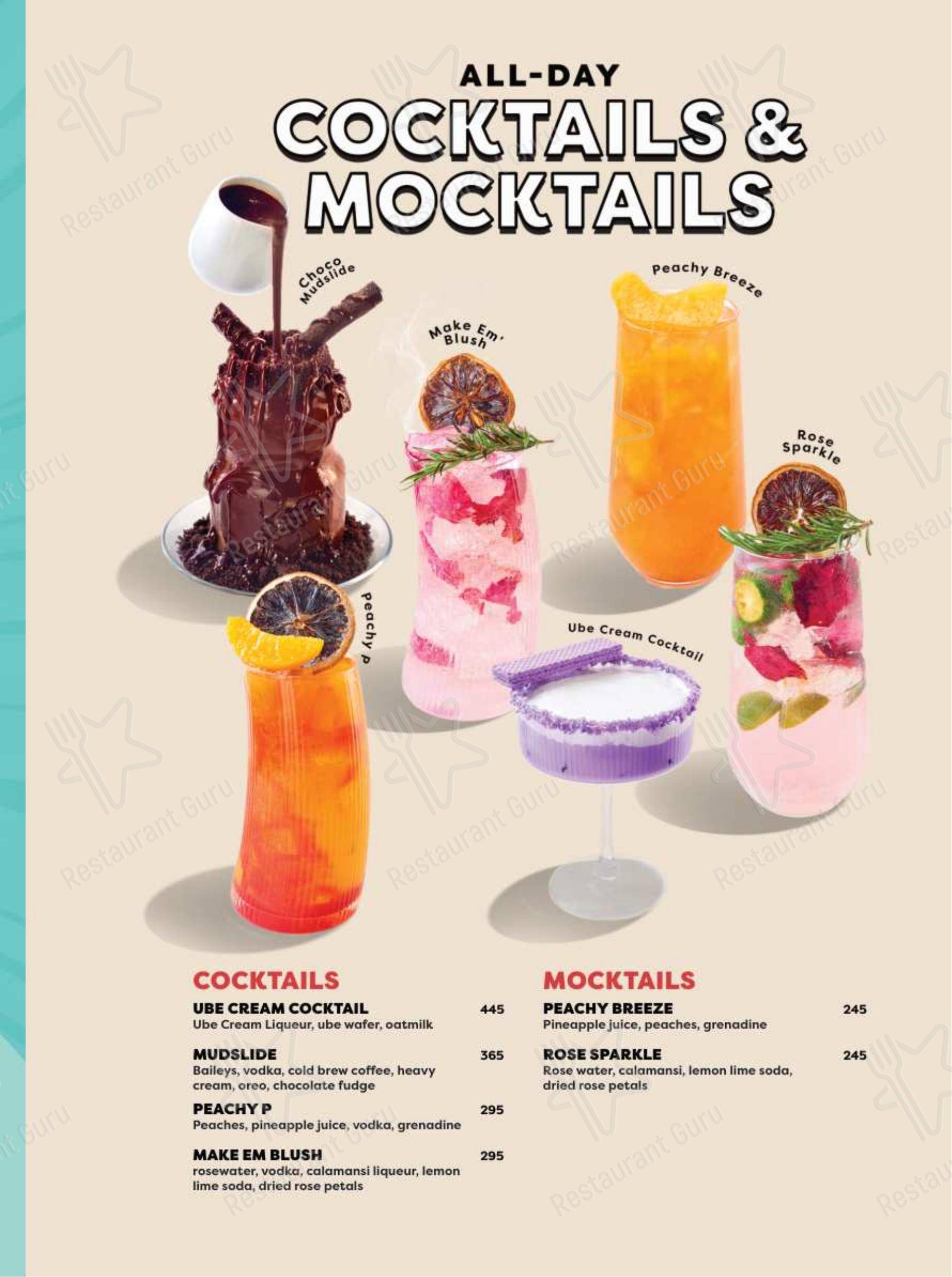 Меню ресторана Denny's - Меню