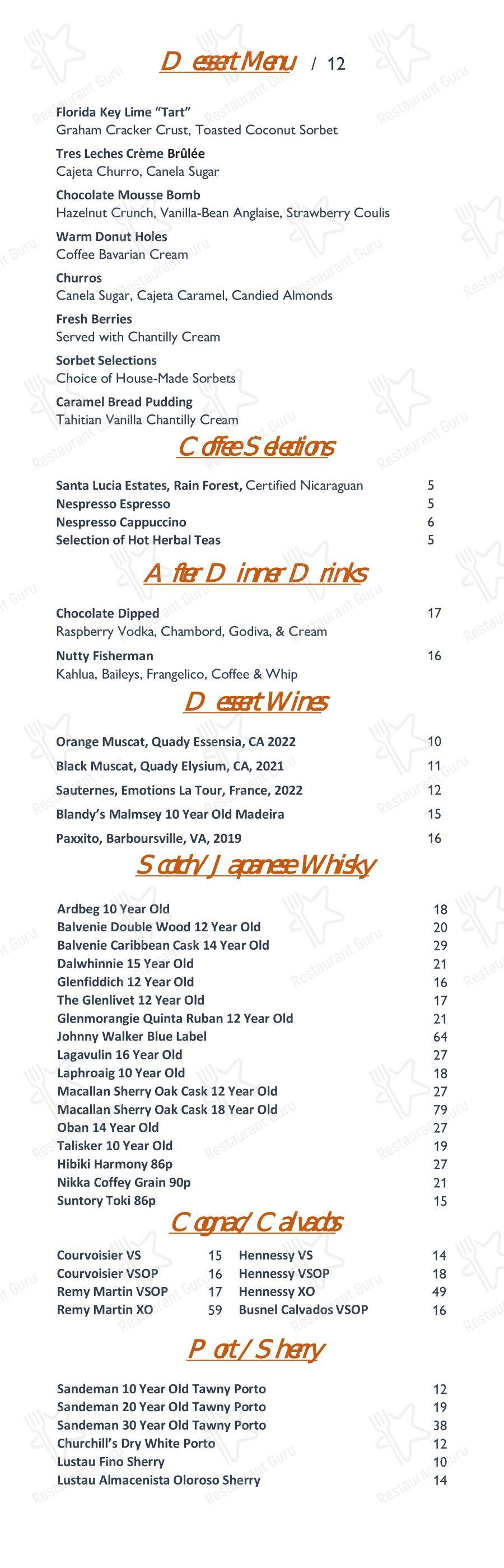 PassionFish Reston в Рестоне - Buffet Menu