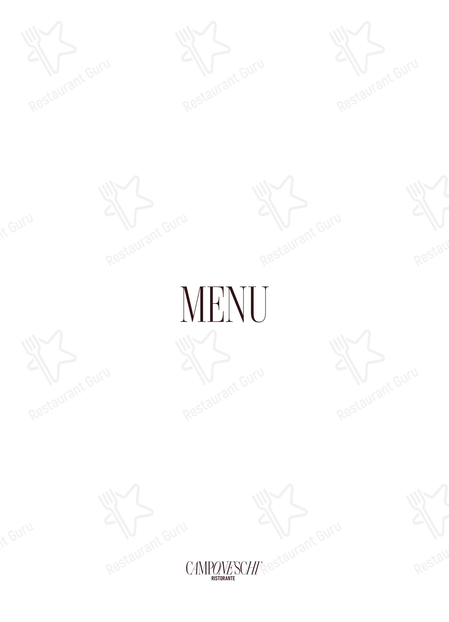 Меню ресторана Ristorante Camponeschi