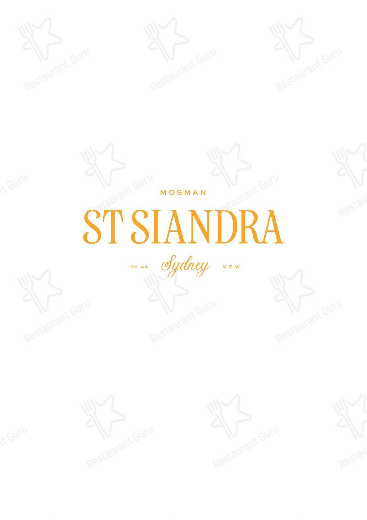 St Siandra в Мосмане - Коктейльная карта