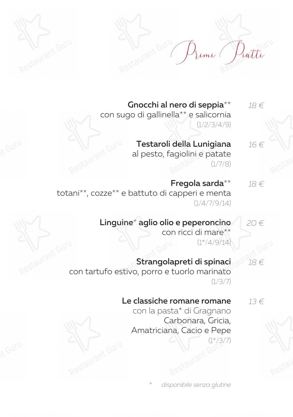 Taverna Volpetti в Риме - Меню напитков