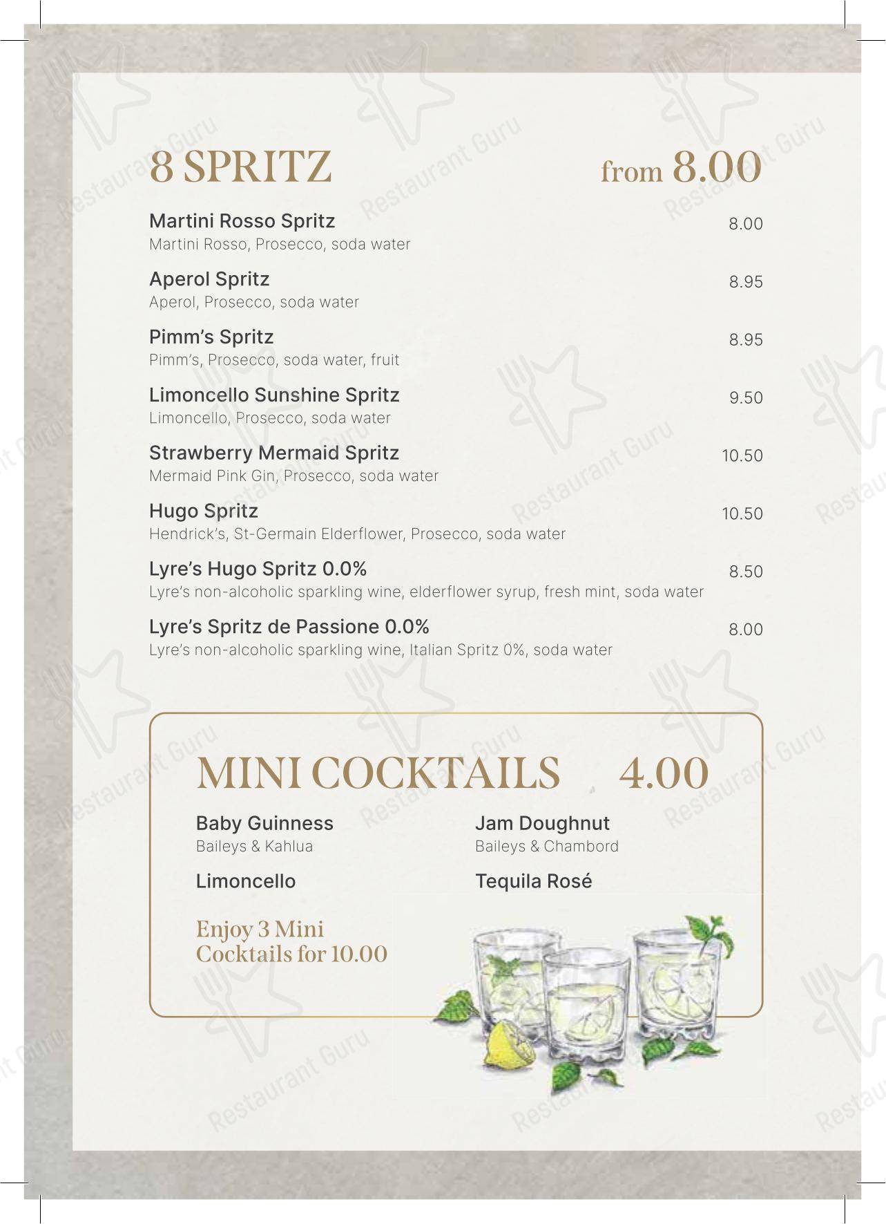 Group Booking Menu паба и бара The George Inn в Лонгбридже Деверилл