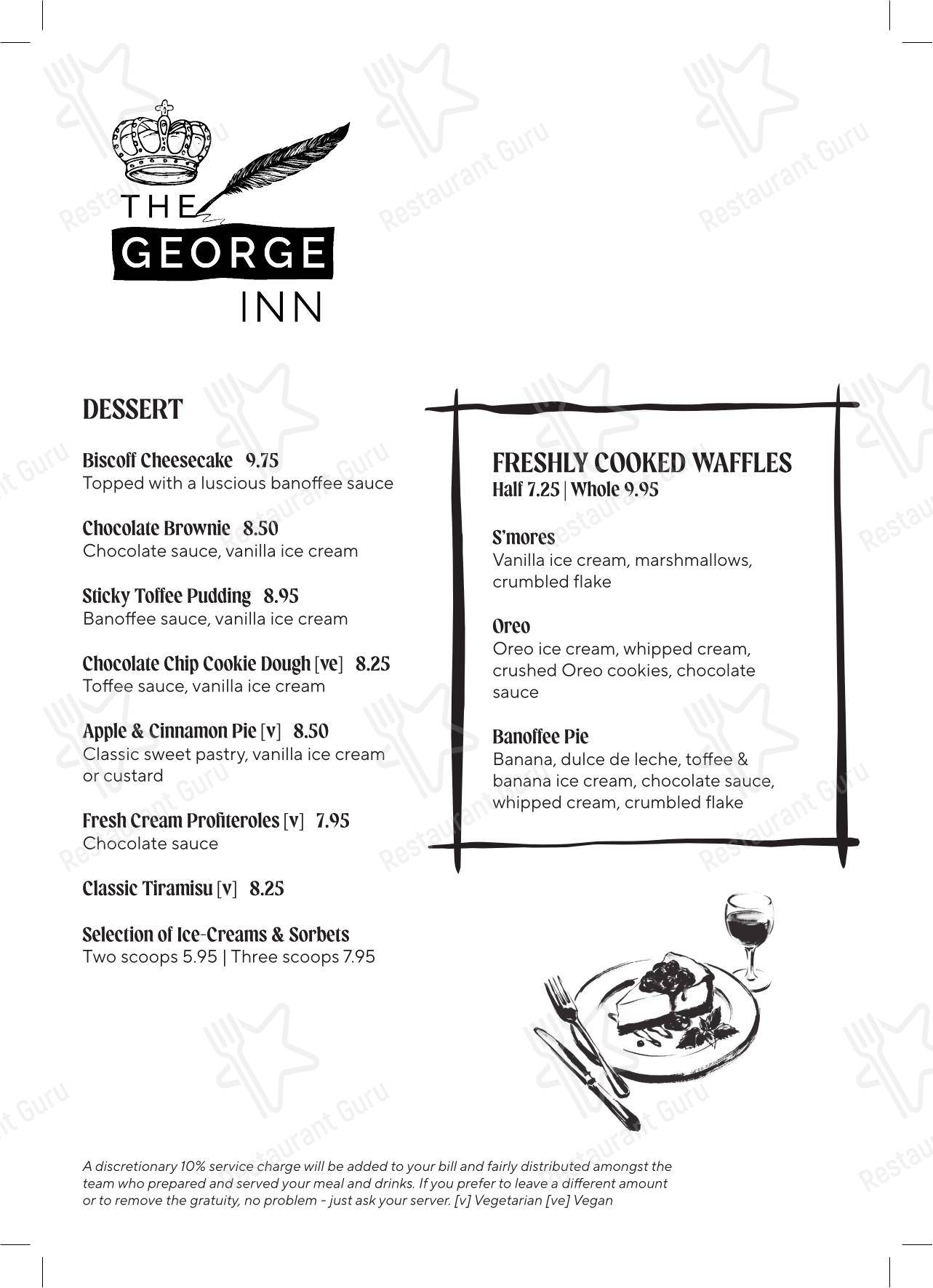 Takeaway Menu паба и бара The George Inn