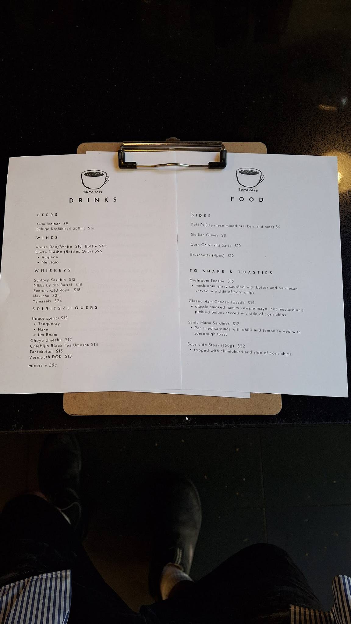 suma cafe меню
