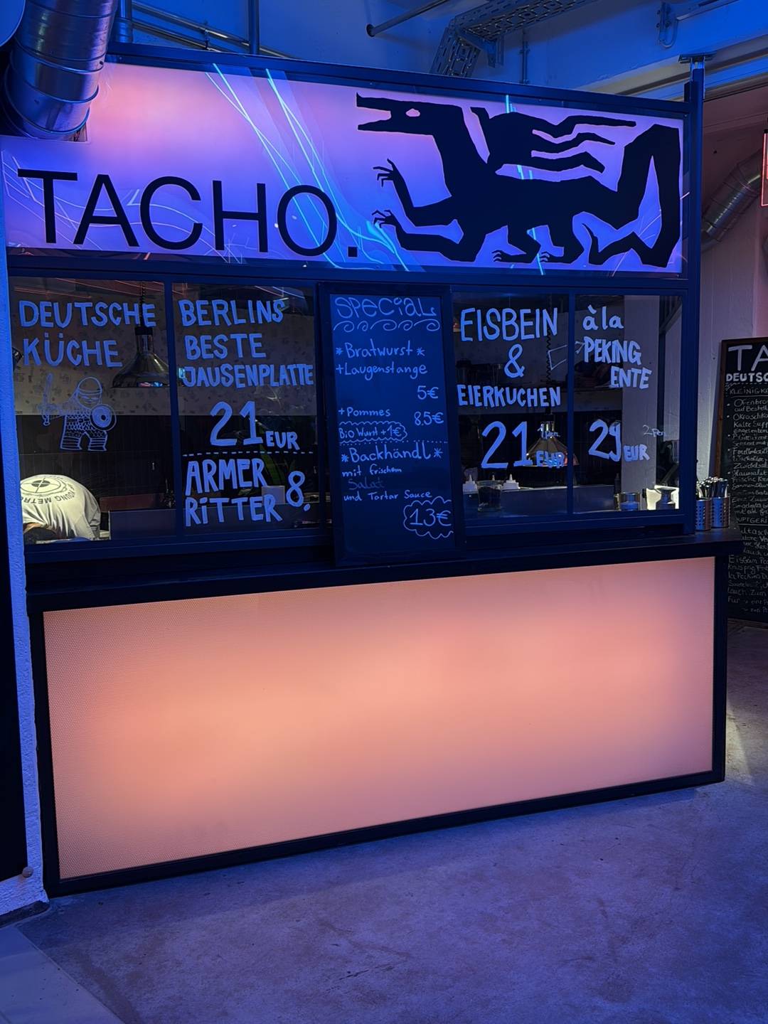 tacho. меню