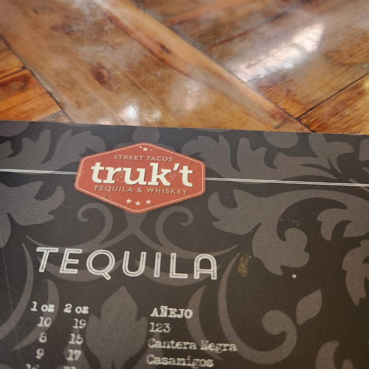 truk't street tacos, tequila & whiskey меню
