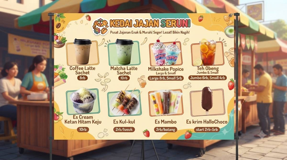 Kedai jajan seruni меню