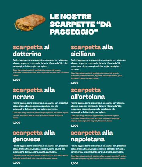 'A Scarpetta меню