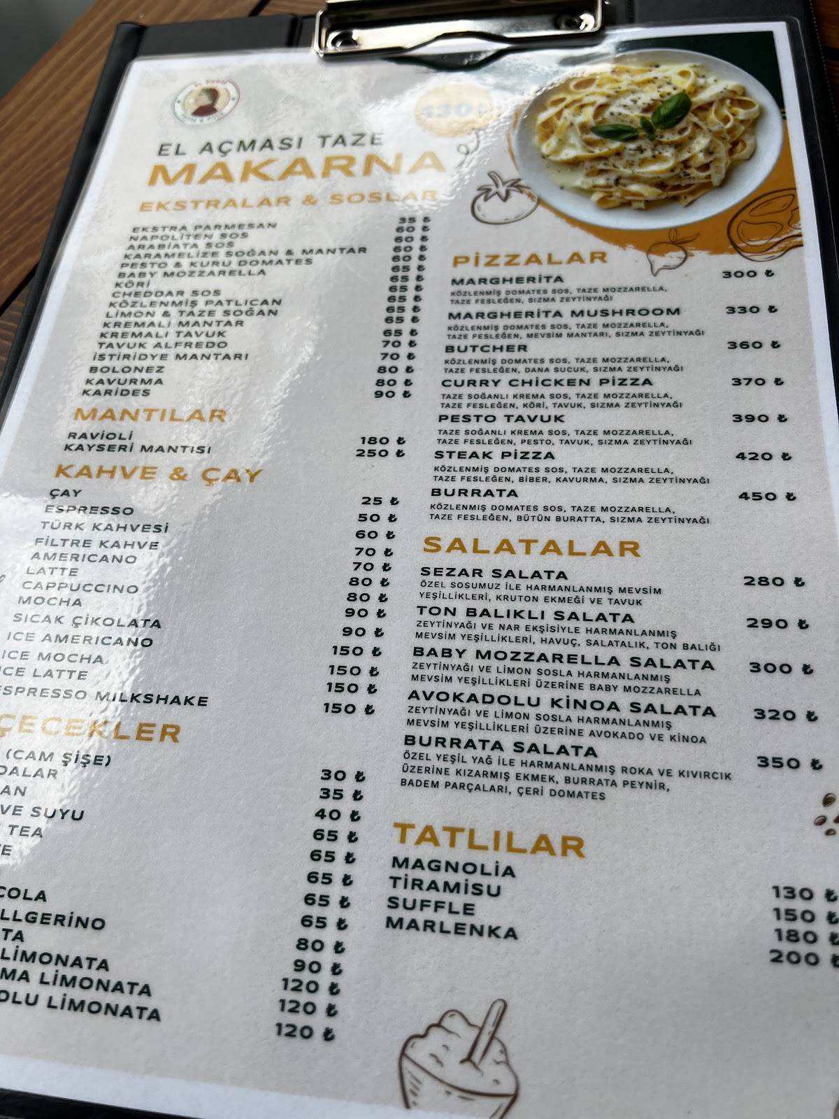 AL DANTE PASTA & PİZZA меню