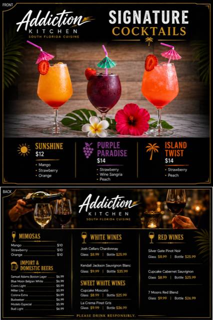 Addiction Kitchen меню