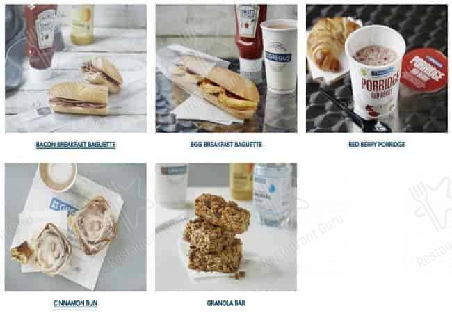 Greggs меню