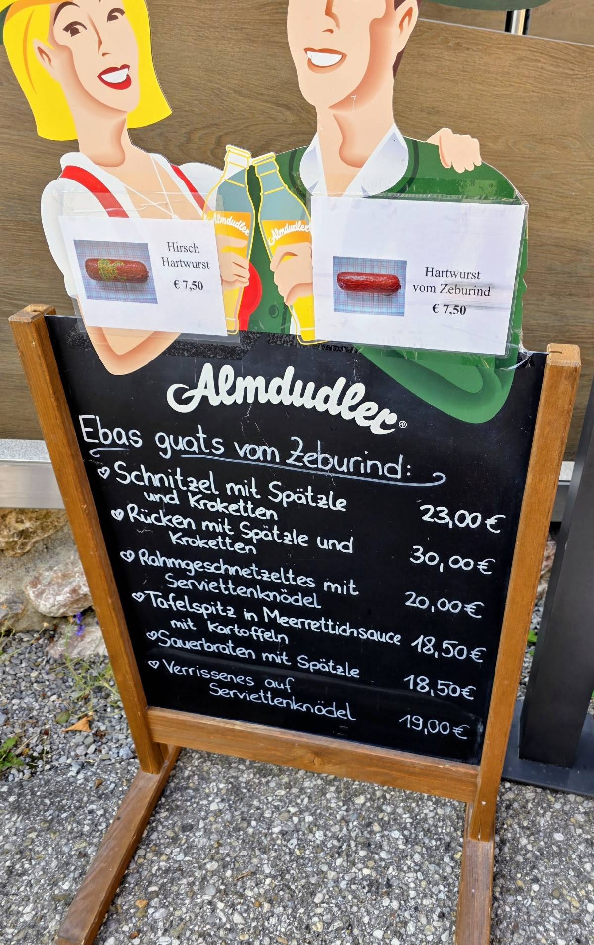Almstube Trauchgau меню