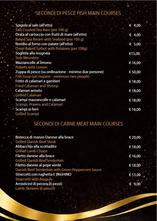 Ristorante D’Angelo меню