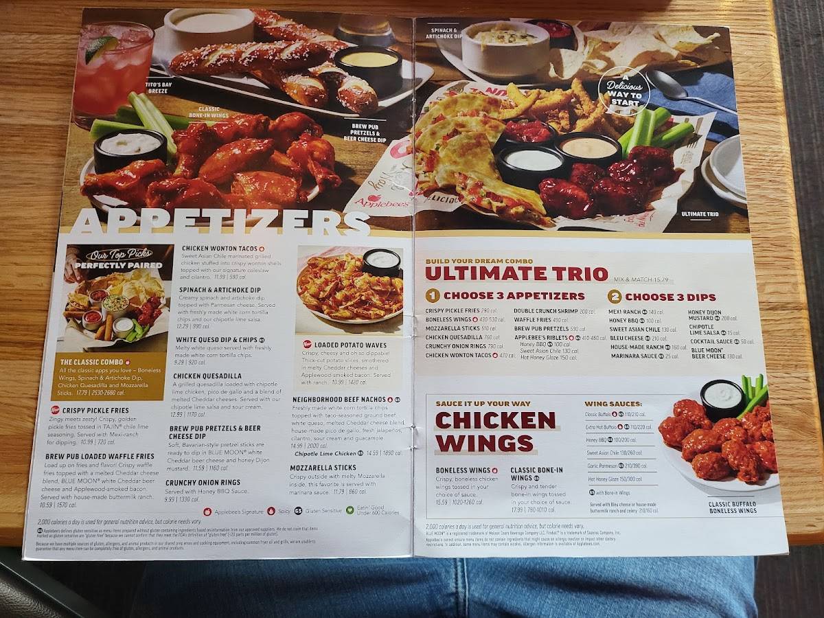 Applebee's Grill + Bar меню