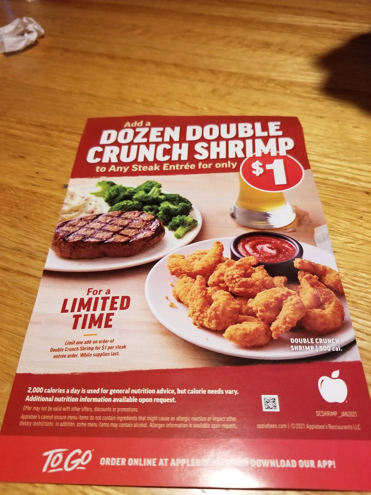 Applebee's Grill + Bar меню