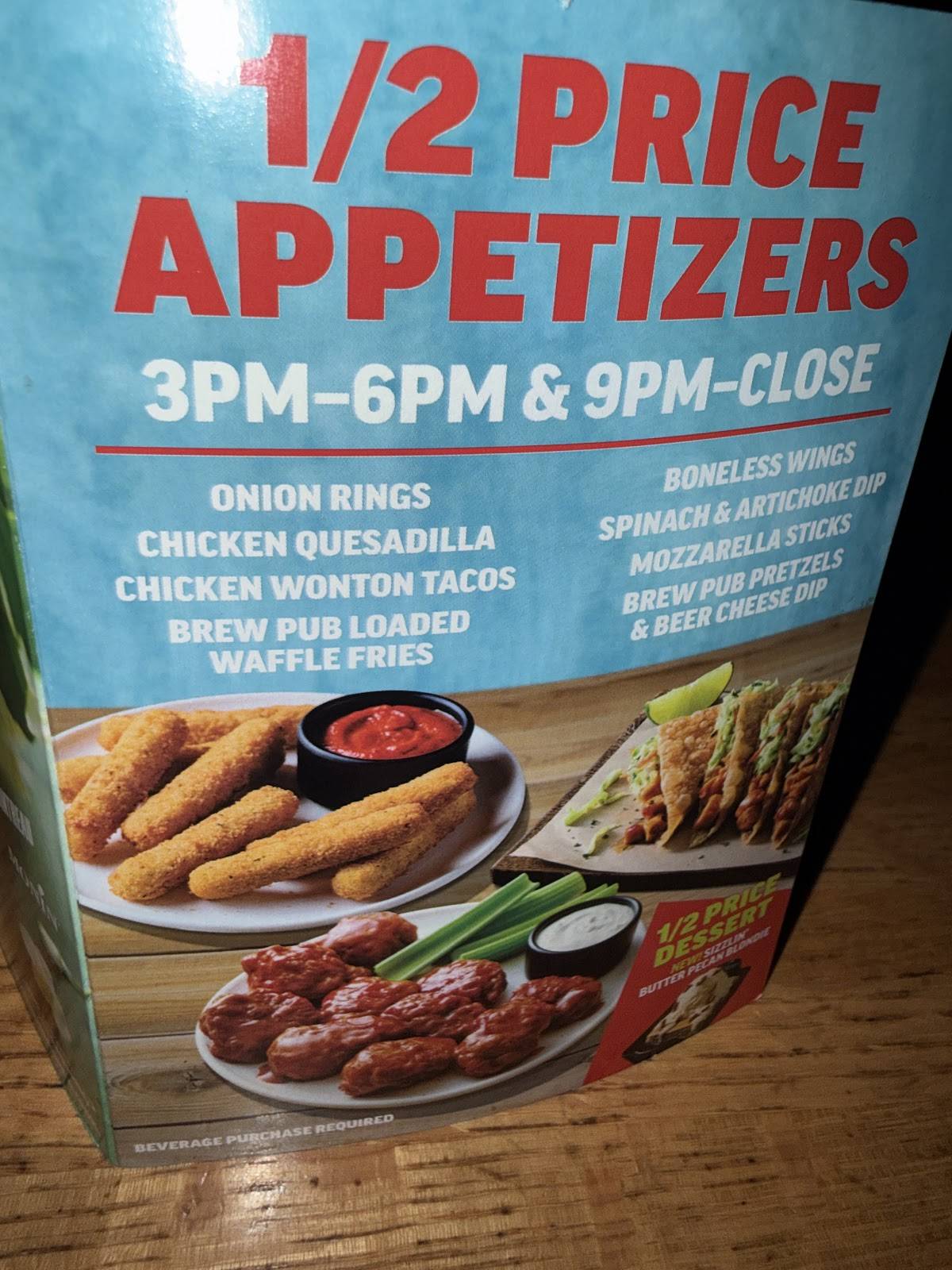 Applebee's Grill + Bar меню