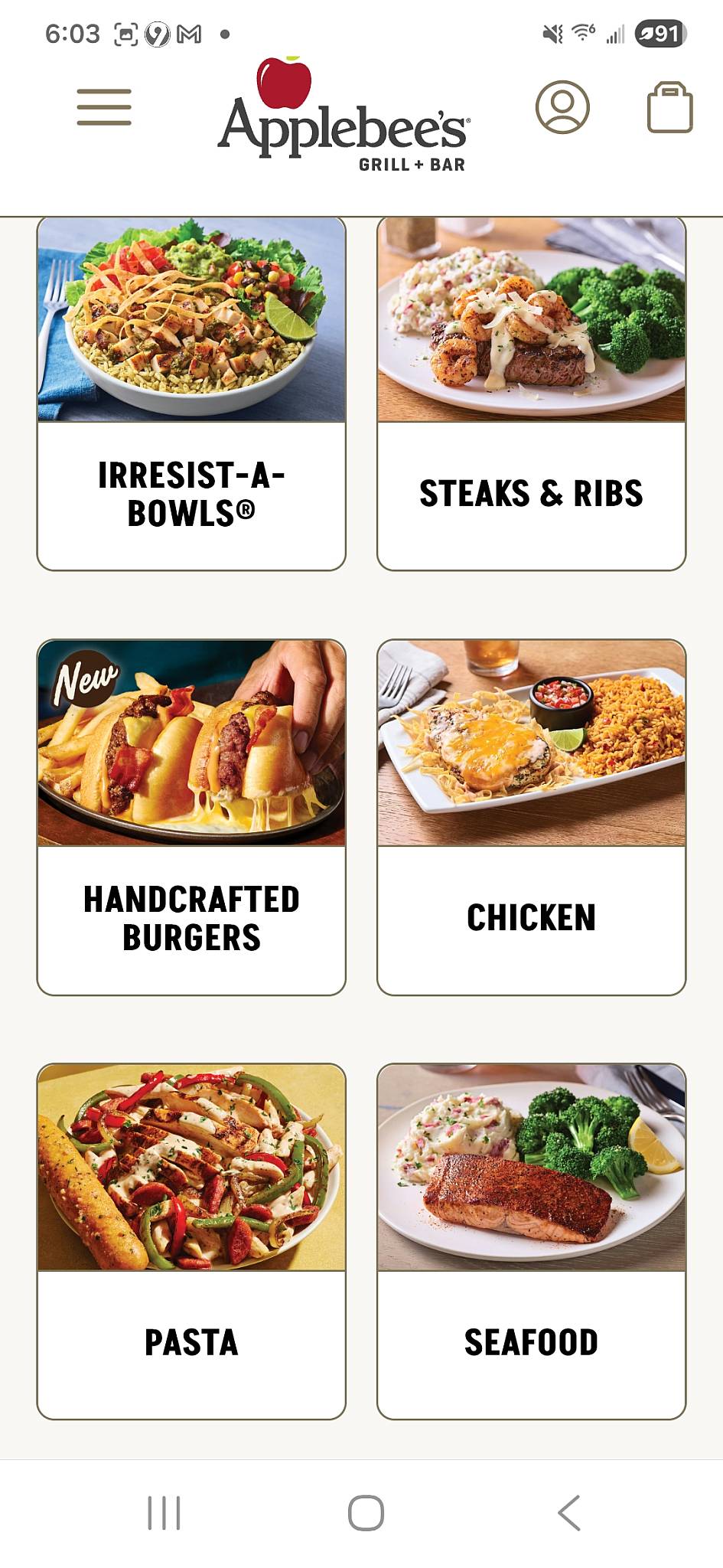 Applebee's Grill + Bar меню