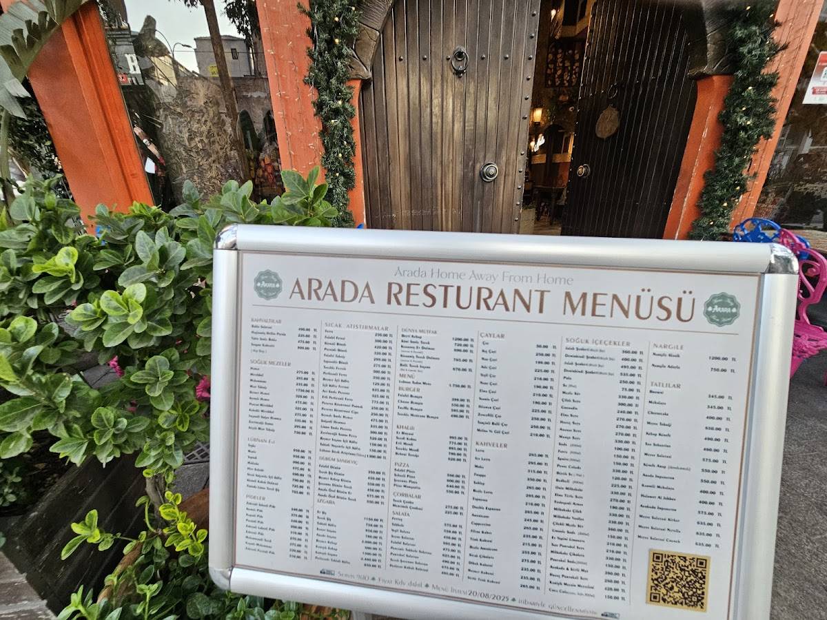 Arada Endülüs Breakfast & Lebanese Cuisine меню