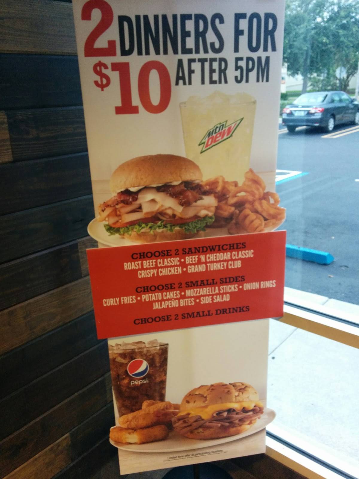 Arby's меню