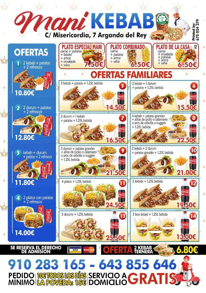 Arganda Kebab меню