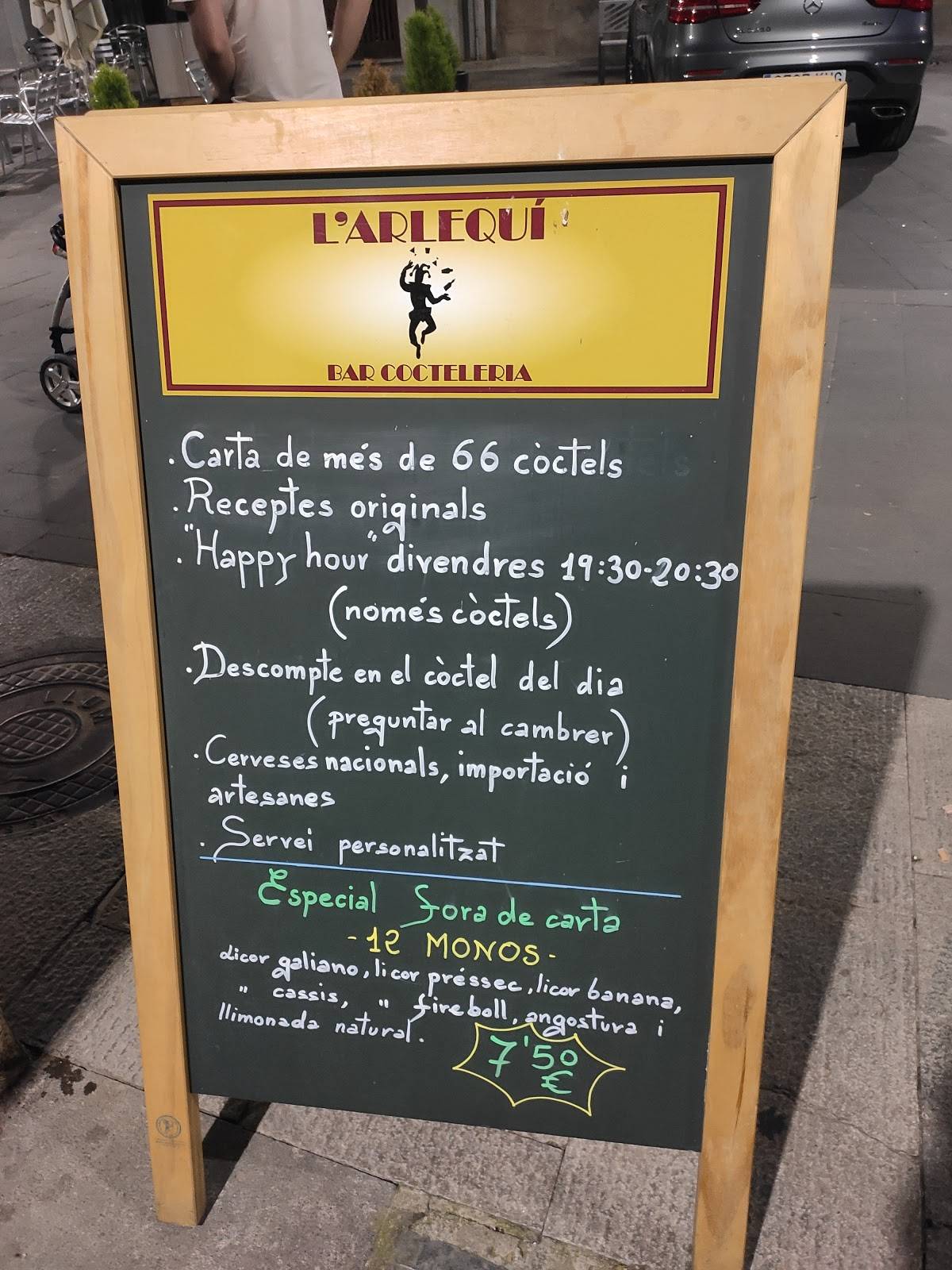 Arlequí Bar Cocteleria меню