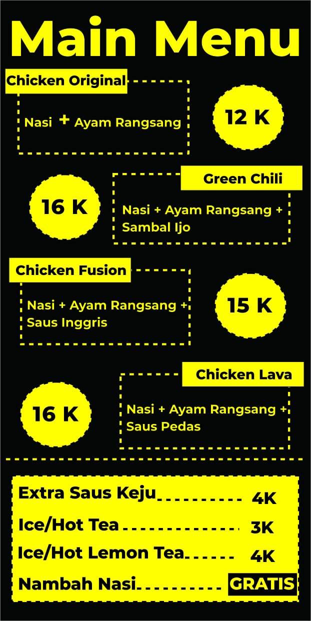 Ayam Rangsang меню