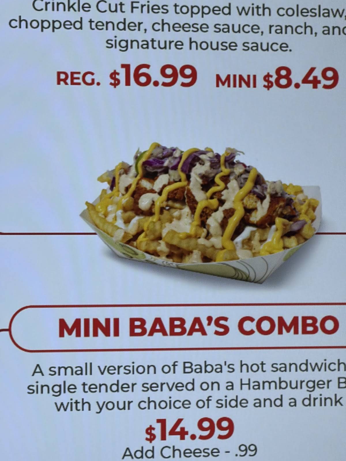 Baba's Hot Chicken меню