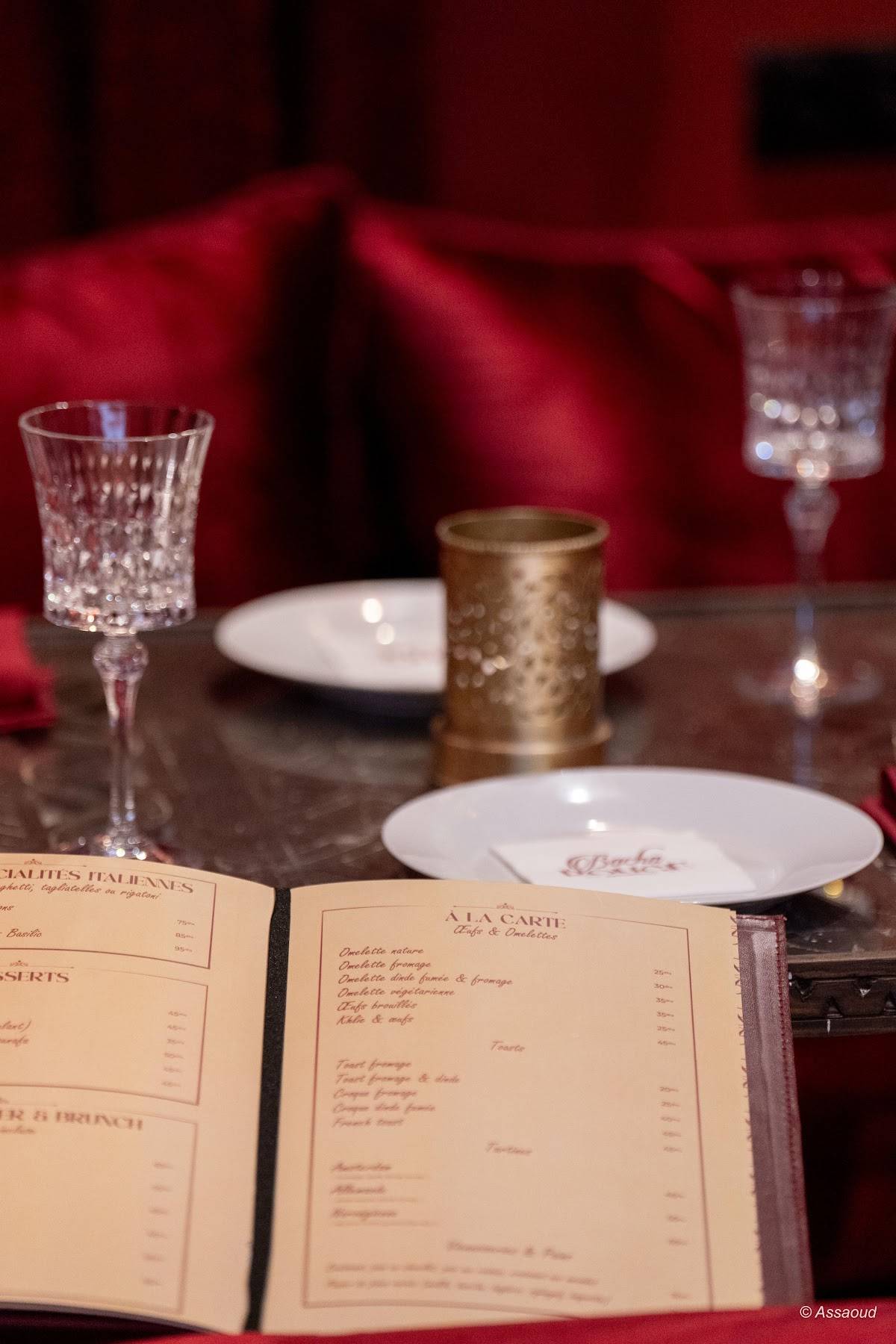 Bacha Rouge Restaurant меню