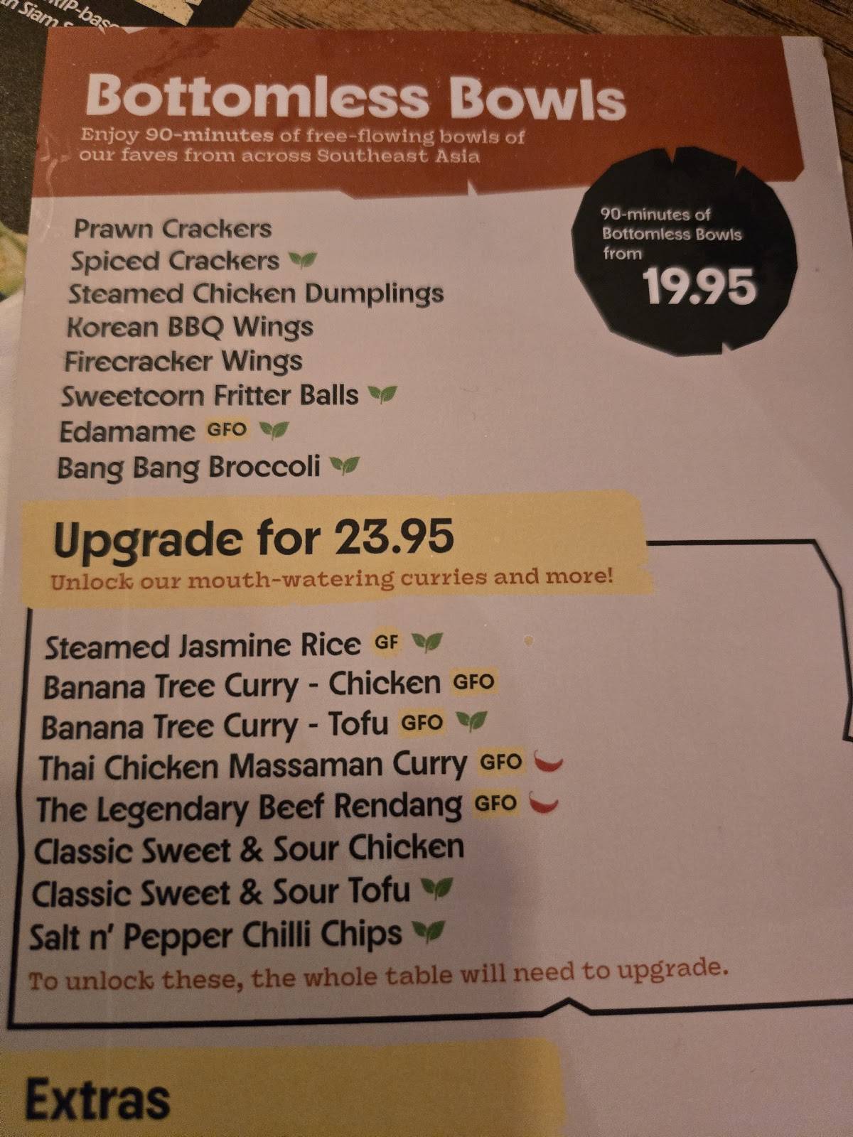 Banana Tree O2 Arena меню