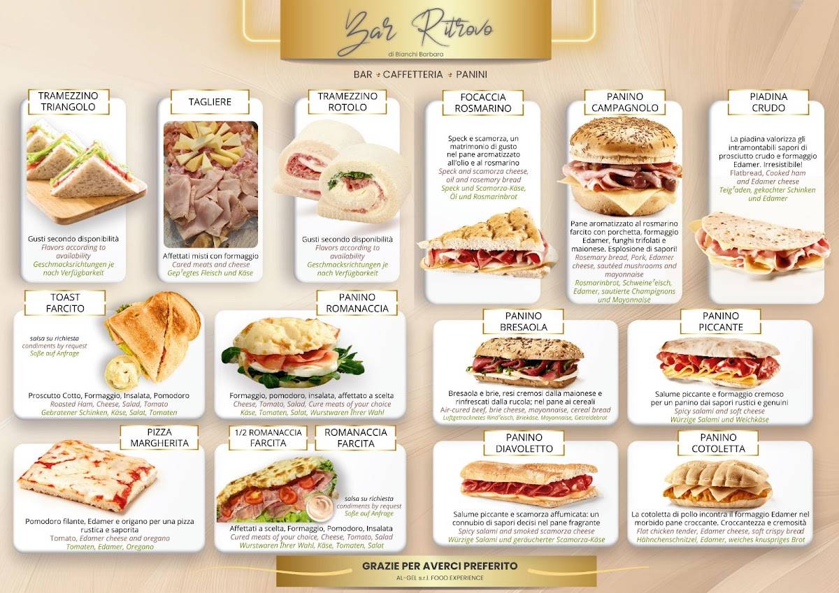 Bar Caffetteria Ritrovo меню