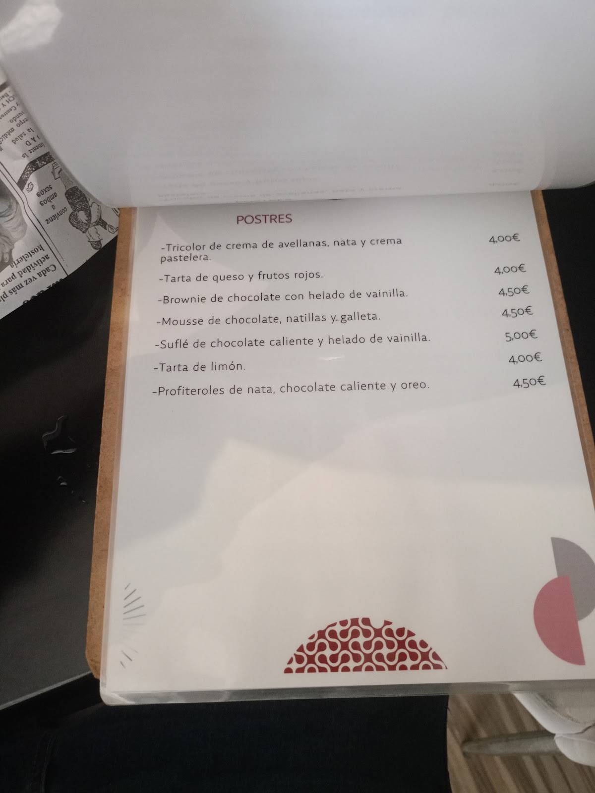 Bar El Rinconcillo меню
