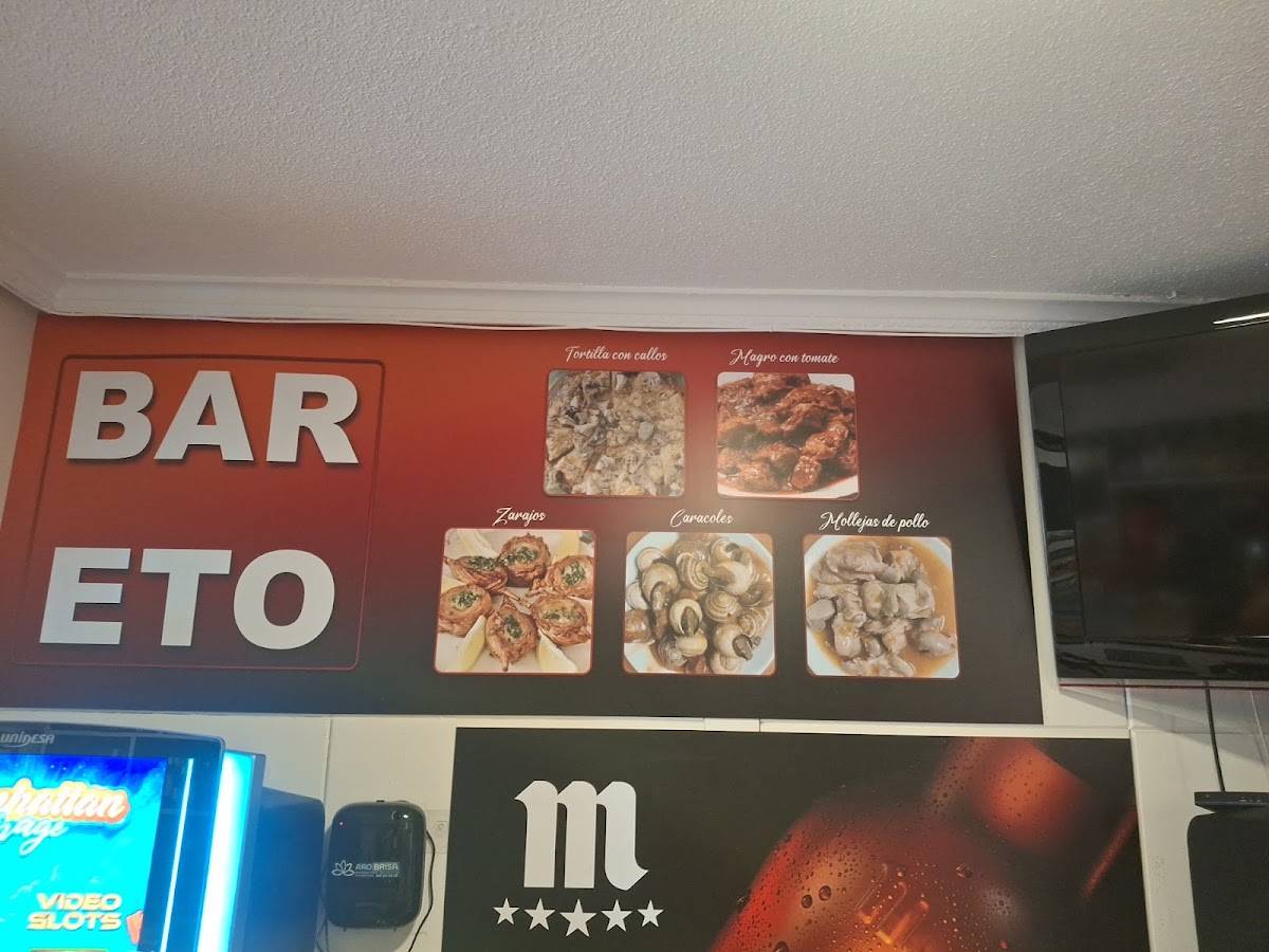 Bar Eto nr 10 меню