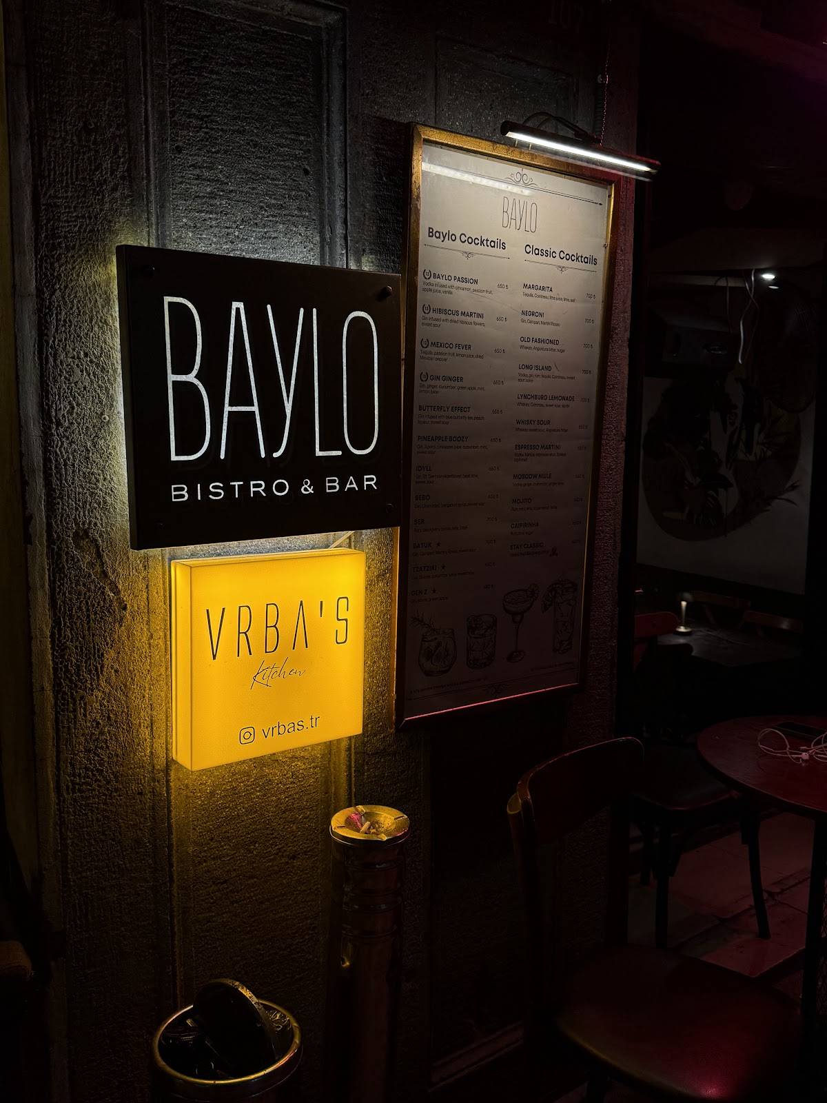 Бистро и бар Baylo меню