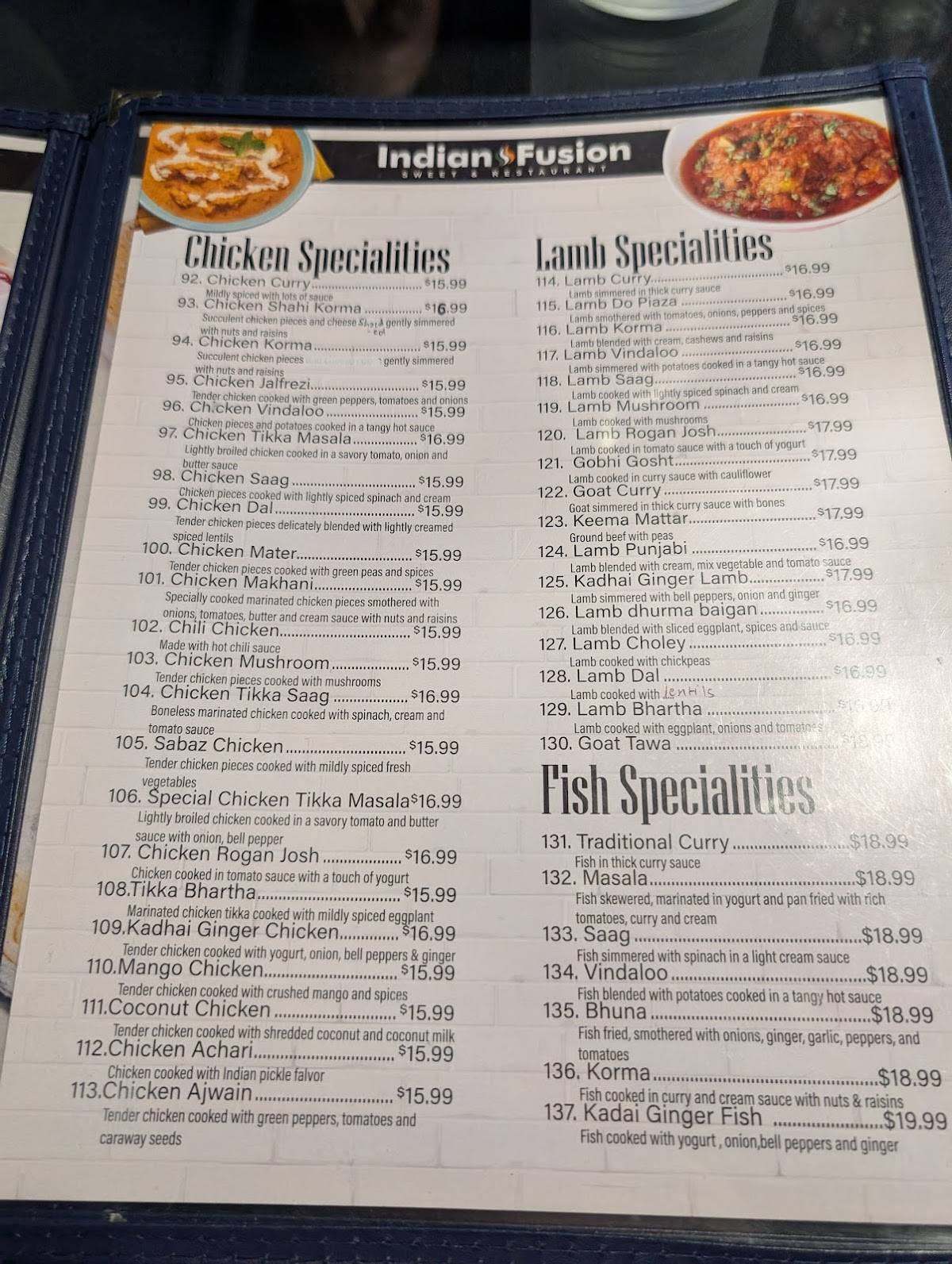 Indian Fusion Restaurant Best Indian Food In West Chester меню