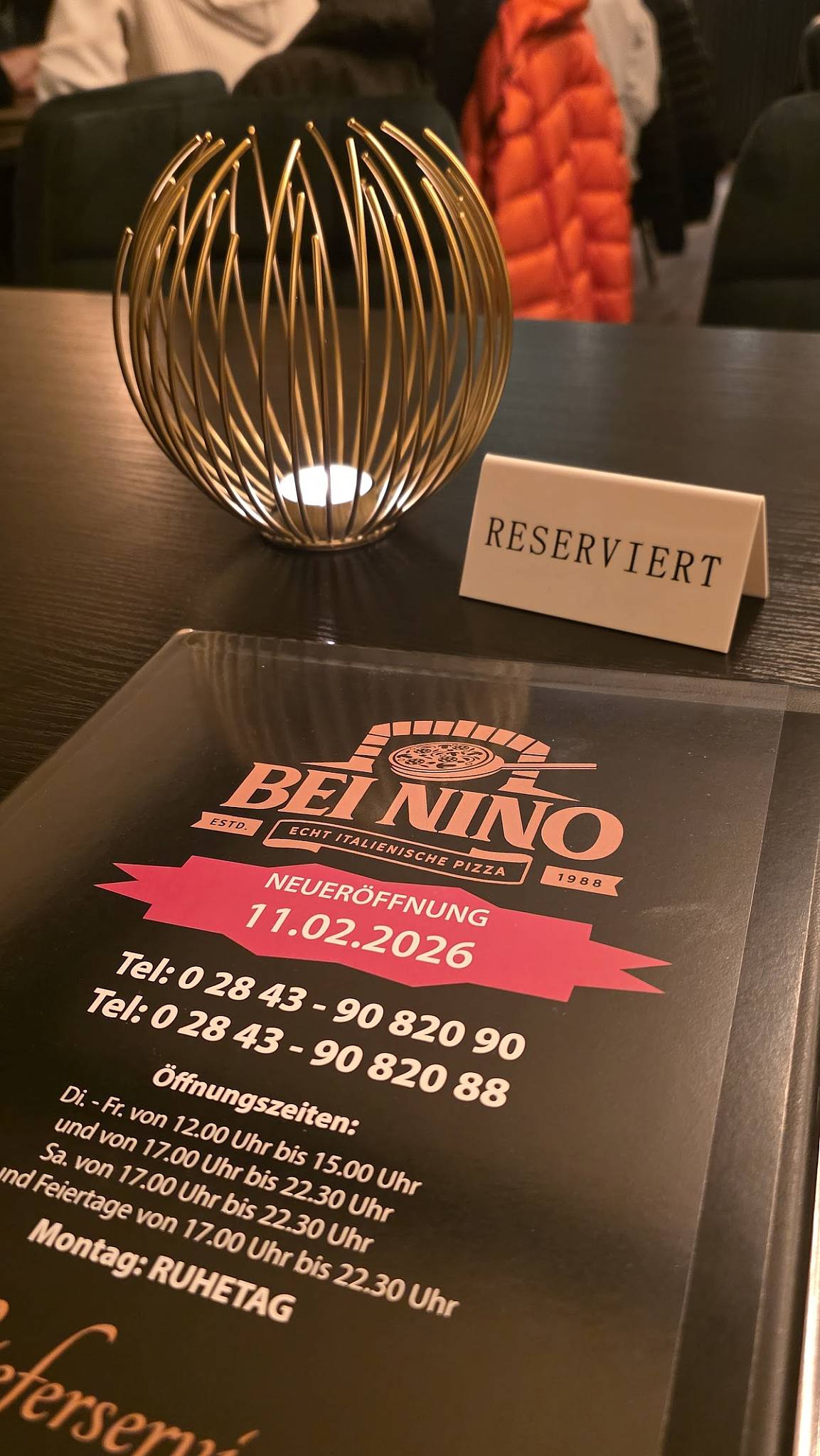 Bei Nino меню