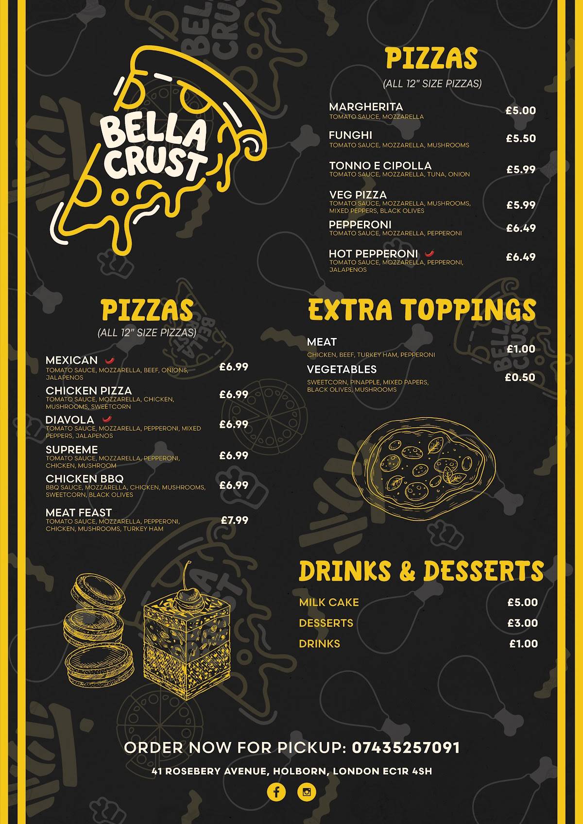 Bella Crust (Pizza) меню