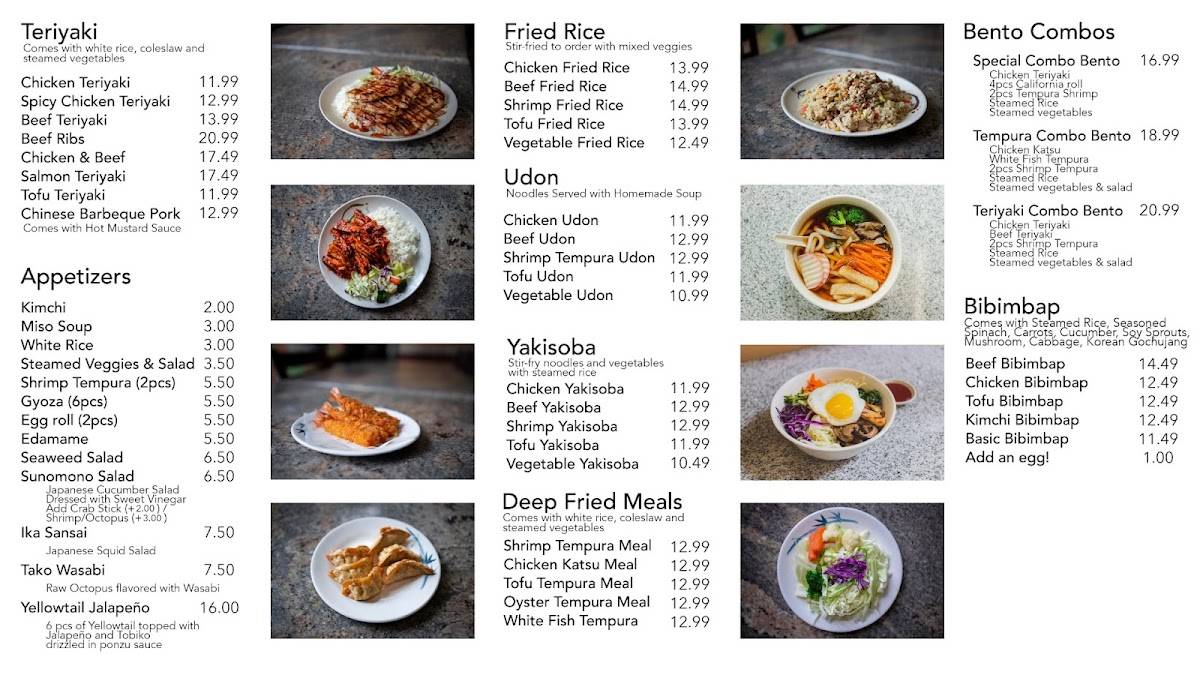 Bento World Sushi & Teriyaki меню