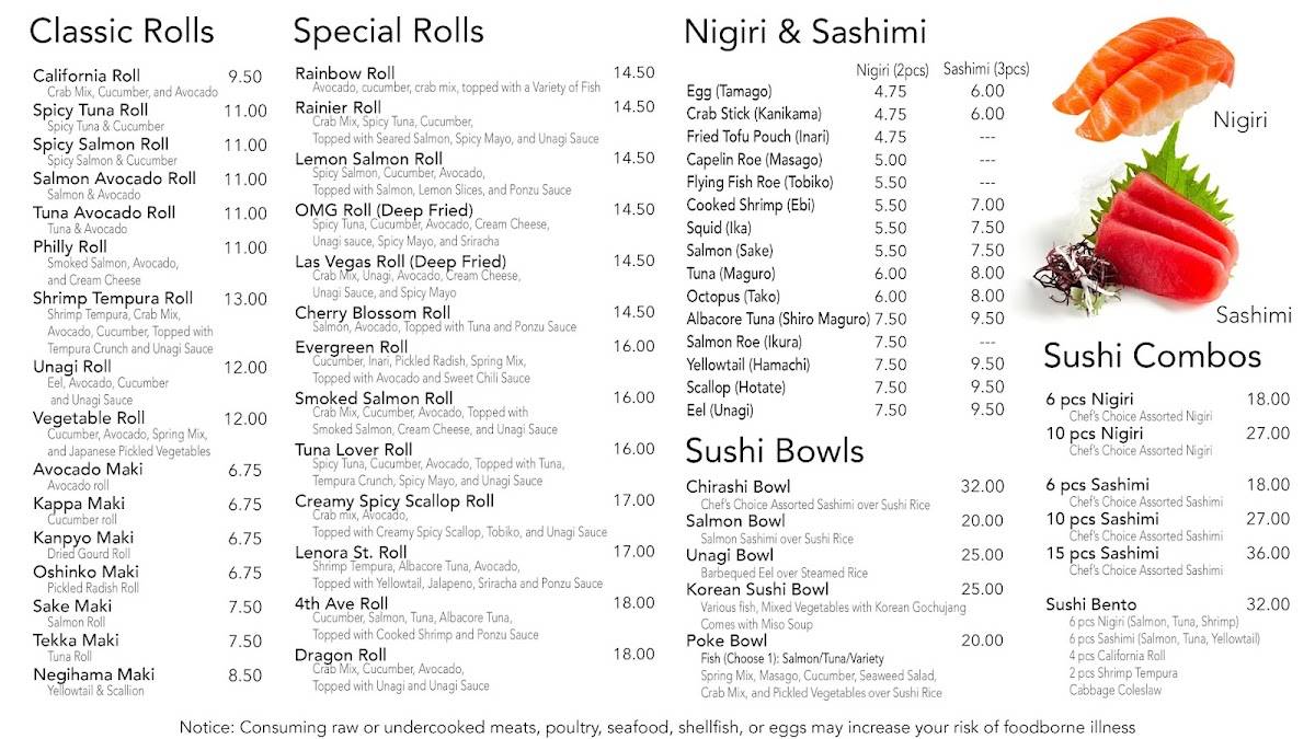 Bento World Sushi & Teriyaki меню