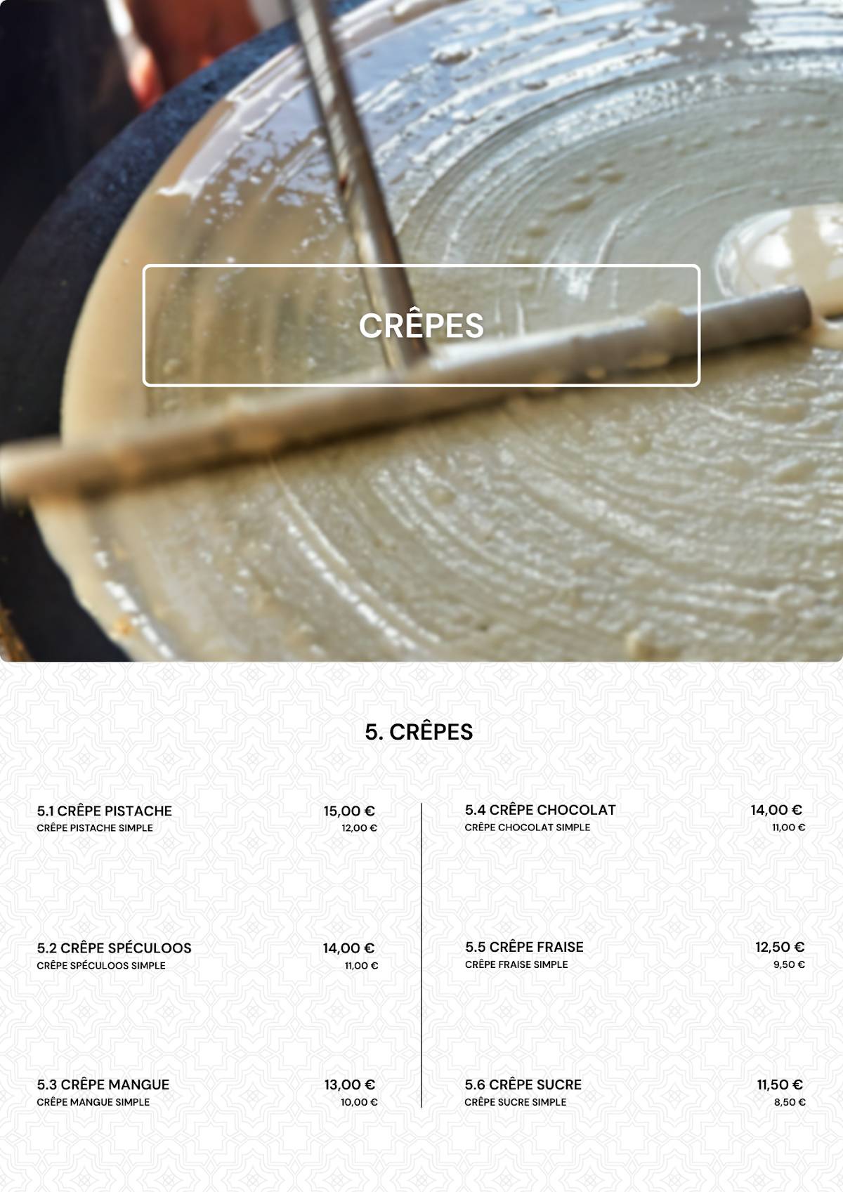 Sakbé Brunch & Grillades меню