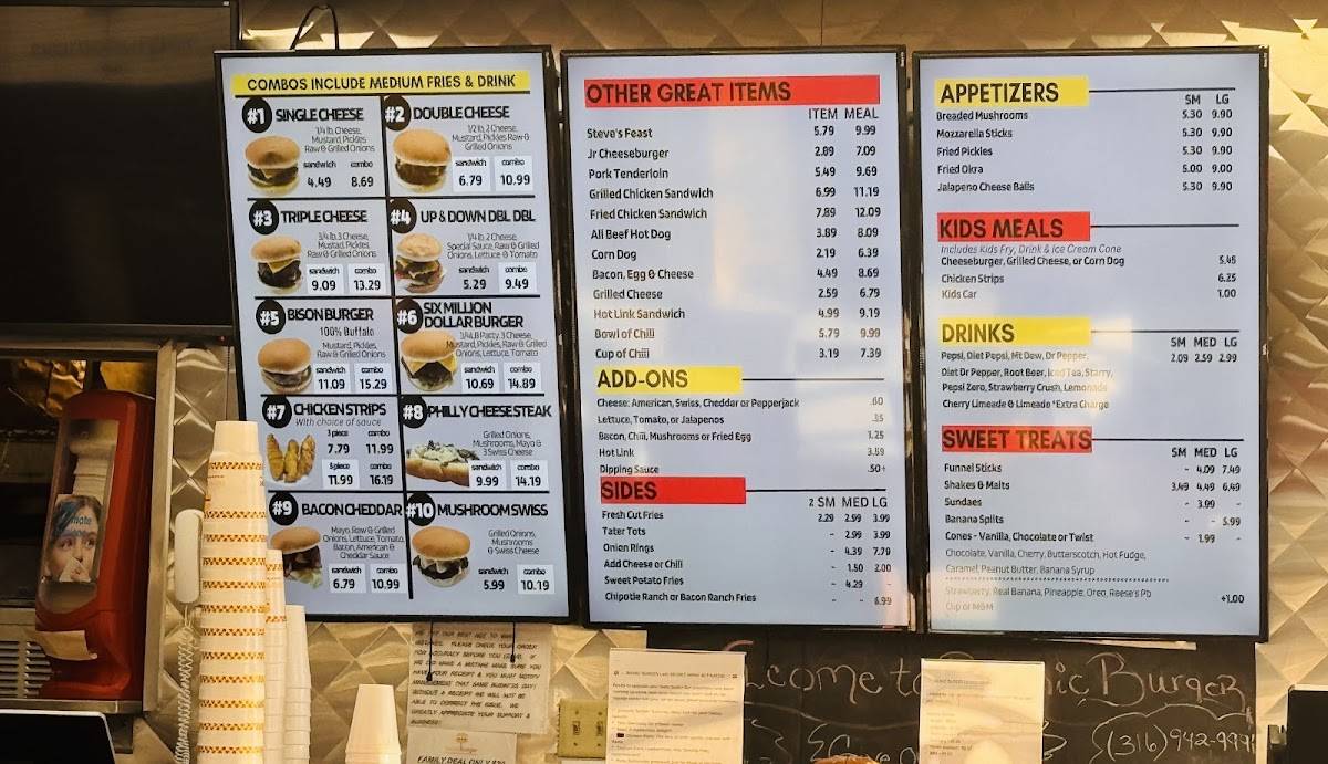 Bionic Burger меню