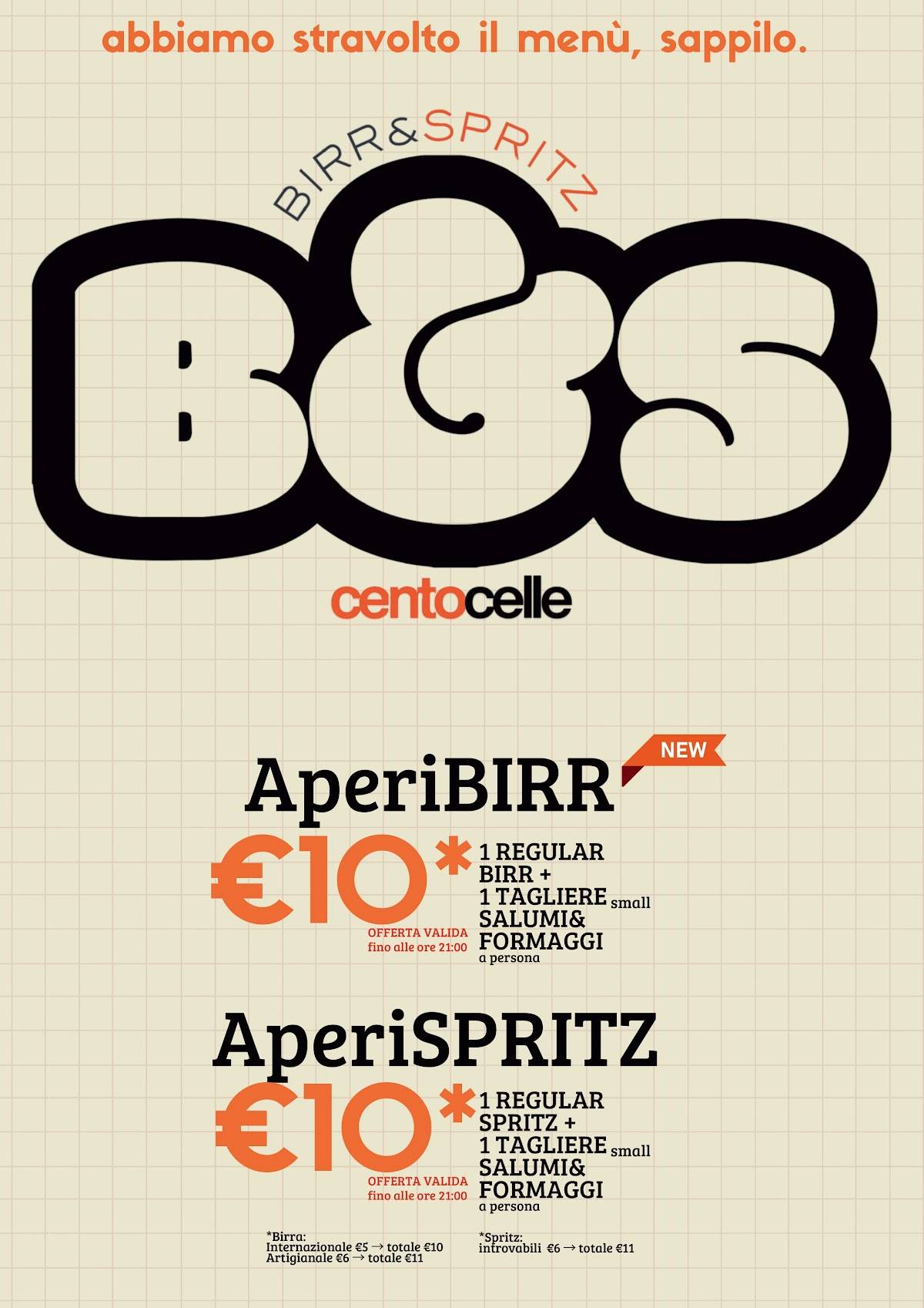 BirrEspritz - Aperitivo Apericena Roma Centocelle меню