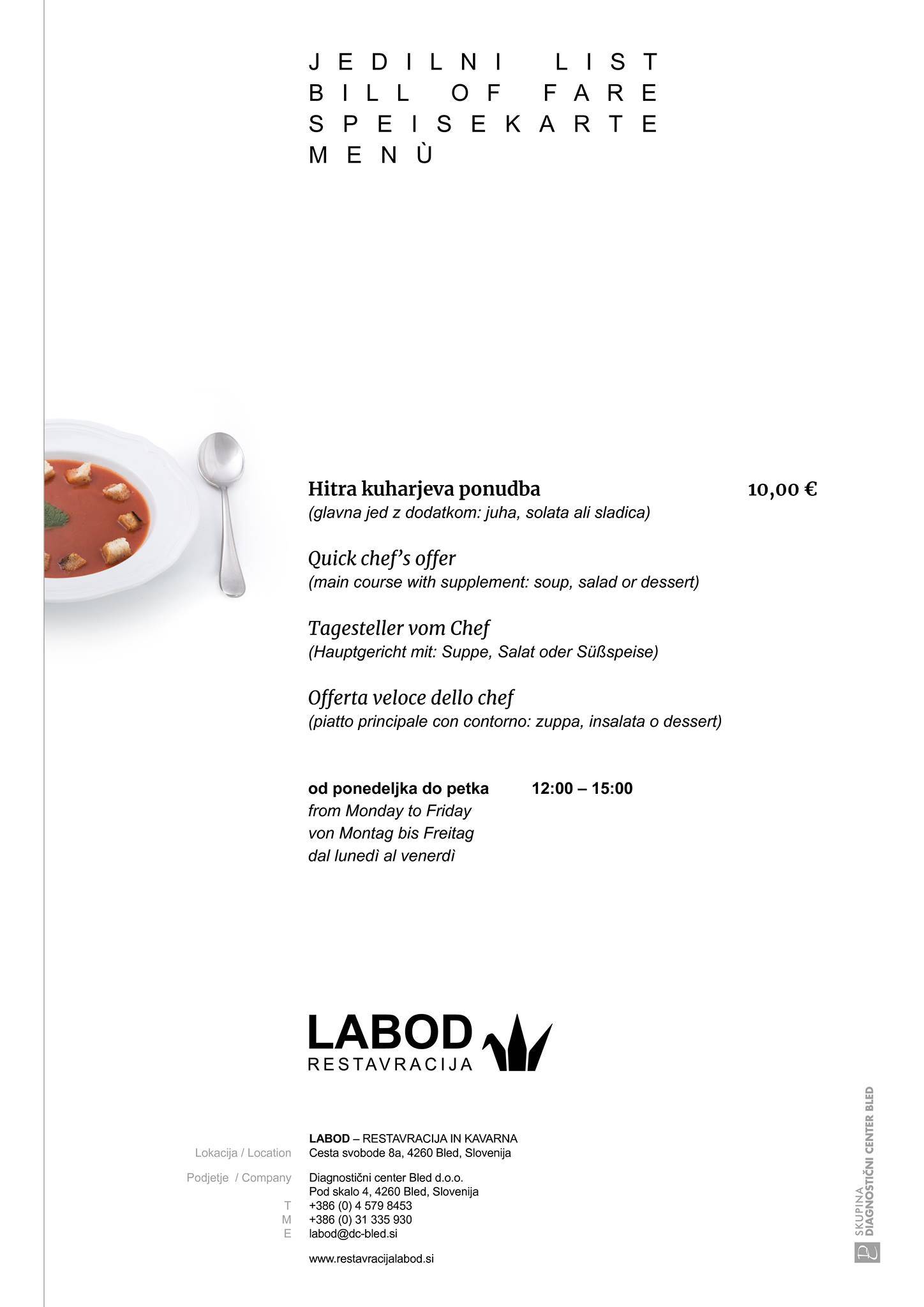 Labod меню