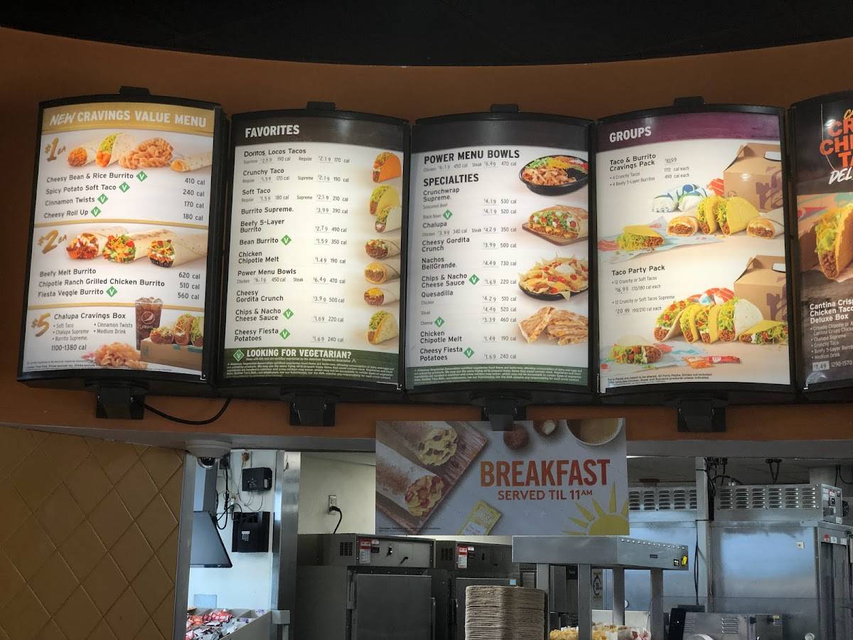 Taco Bell меню