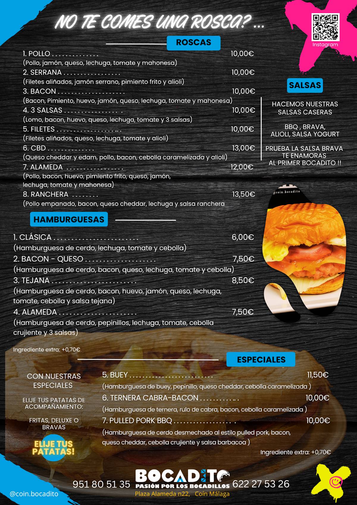 Bocadito меню