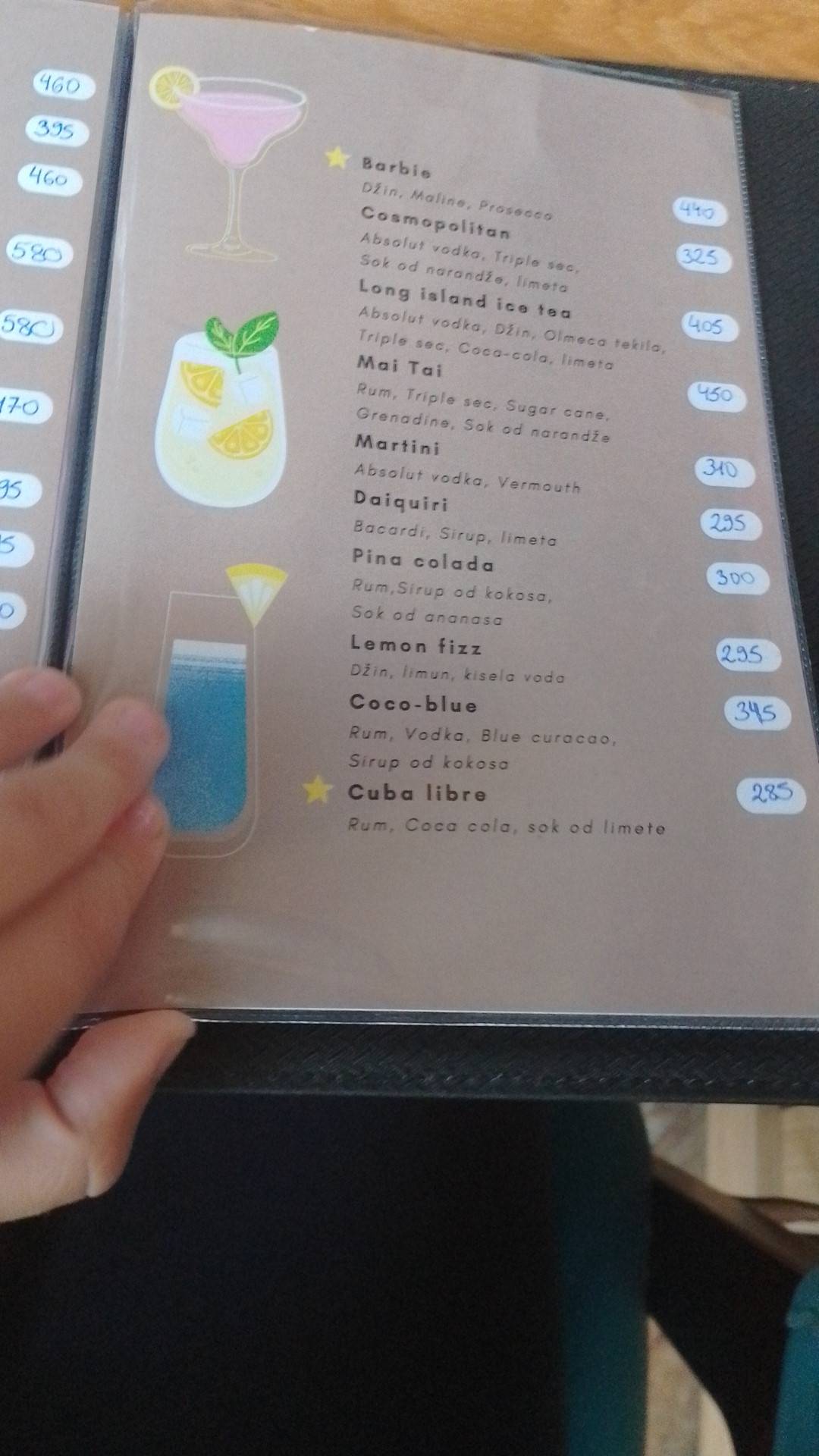 Bocca меню